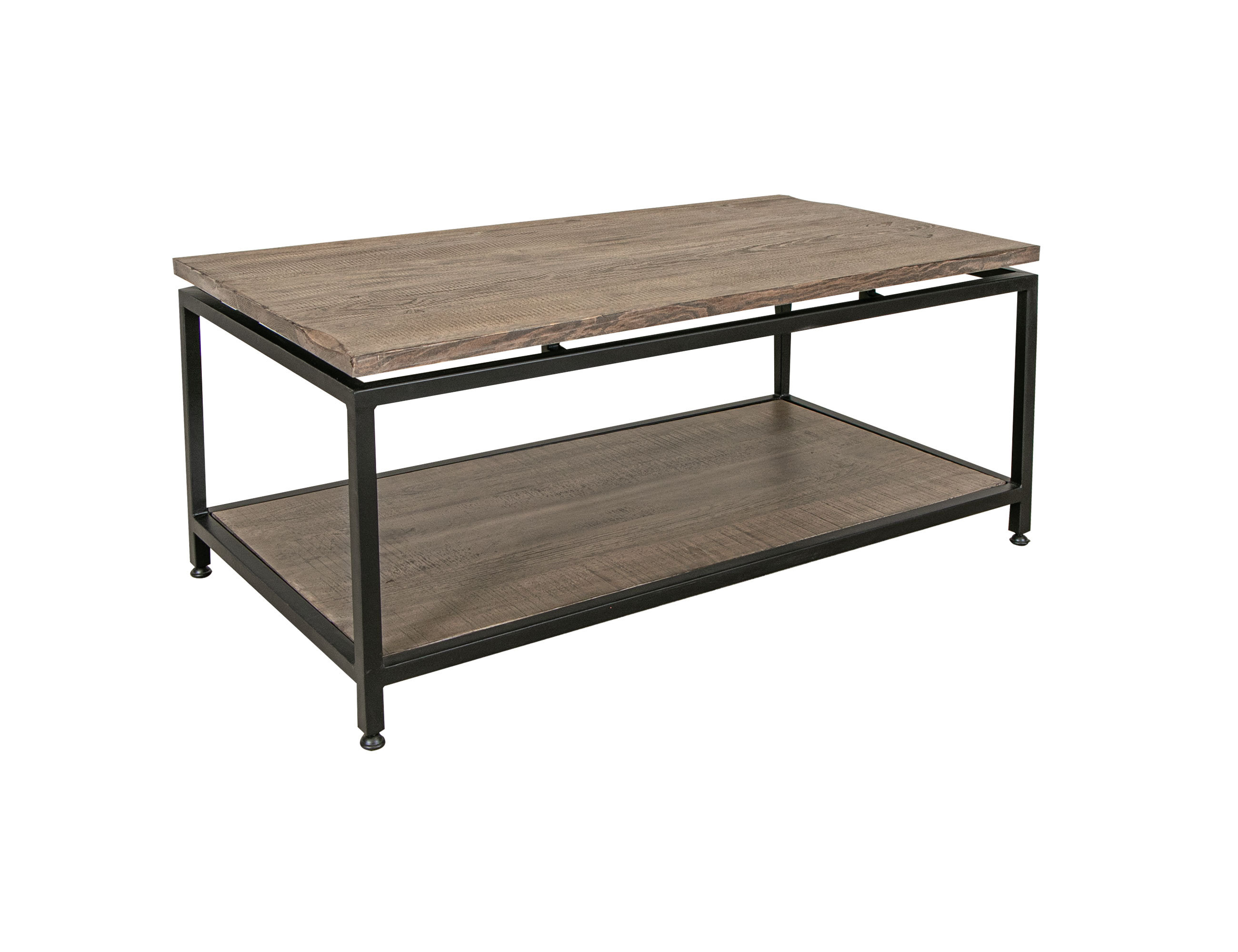 International Furniture Direct Blacksmith Solid Wood Top Single Coffee